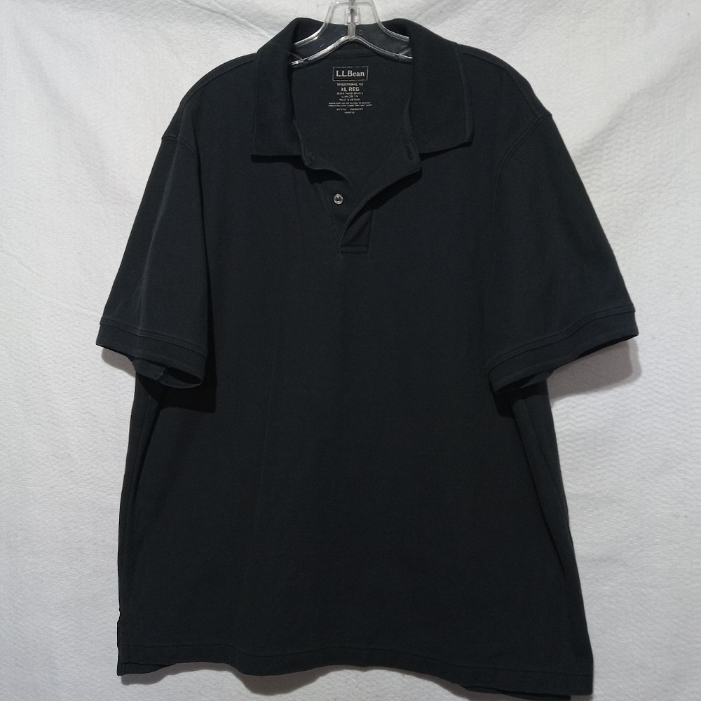 L.L. Bean Men’s Black Short-Sleeve Polo Size XL